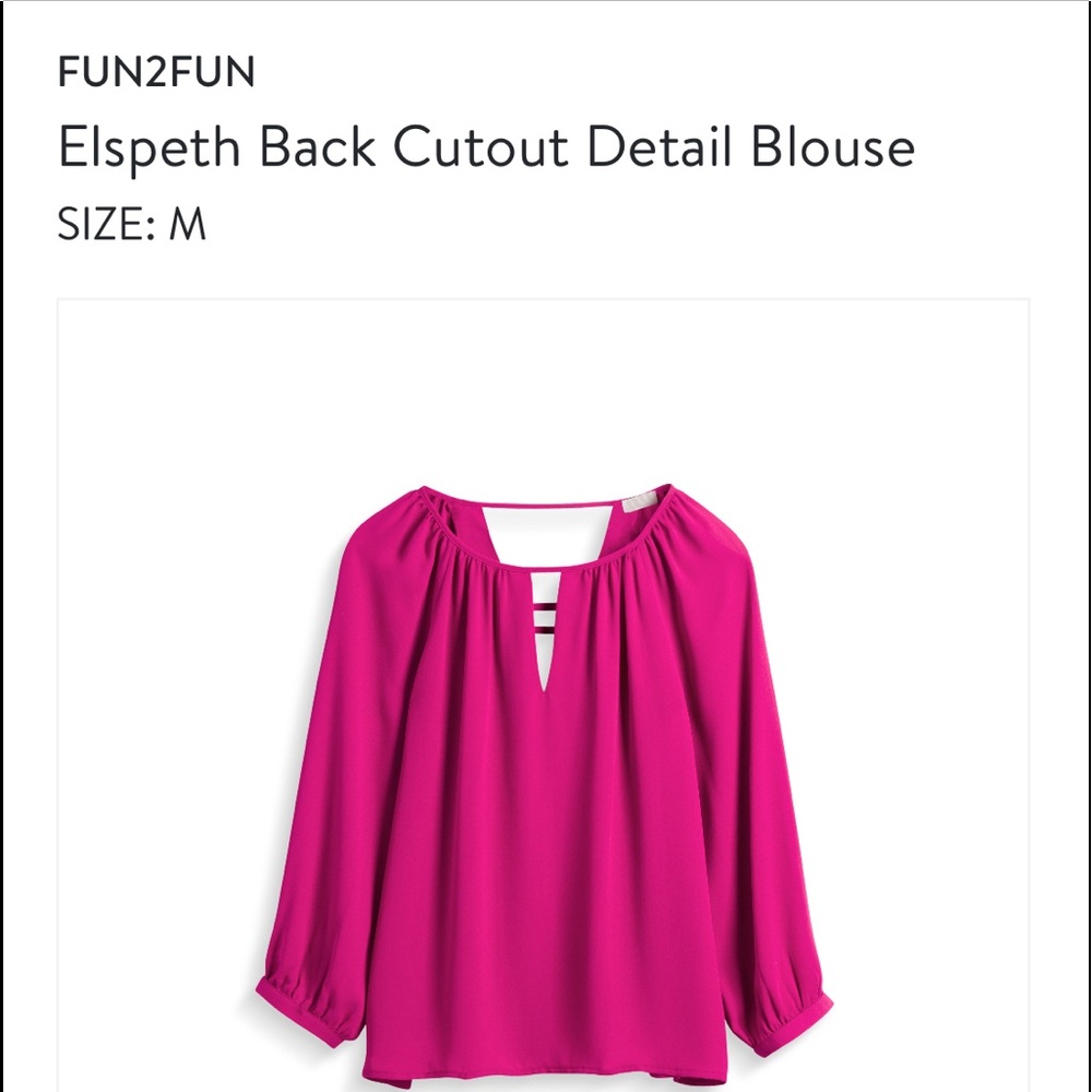 NWT Fun2Fun Elspelth back cut out detail Blouse.